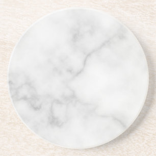 Classy Elegant White Marble Pattern Zandsteen Onderzetter