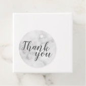 Classy Elegant White Marble Wedding Bedankt Bedankjes Labels (In situ)