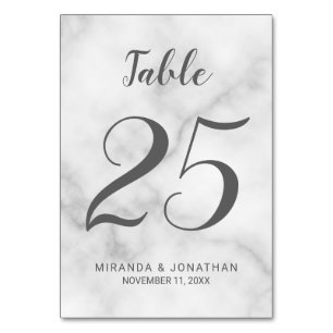 Classy Elegant White Marble Wedding Kaart