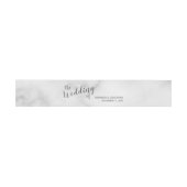 Classy Elegant White Marble Wedding Uitnodigingen Wikkel (Vlak)