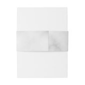 Classy Elegant White Marble Wedding Uitnodigingen Wikkel (Achterkant Voorbeeld)