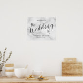 Classy Elegant White Marble Wedding Welcome Sign Poster (Keuken)