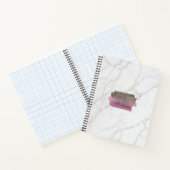 Classy Elegant Wit Marmeren Patroon Dankbaarheid Notitieboek (Binnen)