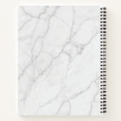 Classy Elegant Wit Marmeren Patroon Dankbaarheid Notitieboek (Achterkant)