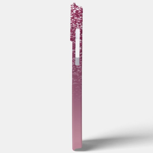 Classy Elegante Paarse Glitter Monogrammed Naam Case-Mate iPhone Case (Achterkant / Links)