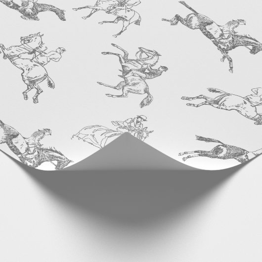 Classy elegante rustieke paardrijden land toilet cadeaupapier (Hoek)