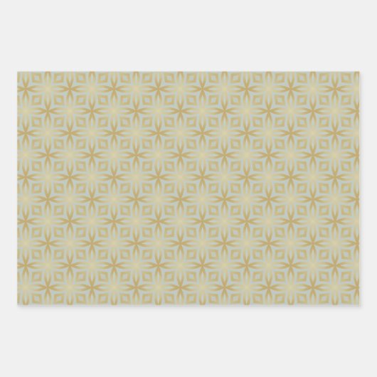 Classy en Bold Gold Geometric Inpakpapier Vel (Voorkant 3)