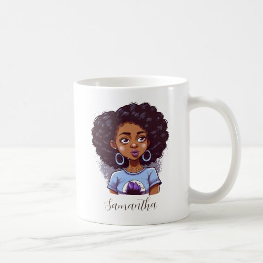 Classy en Elegant Afro Woman Koffiemok (Rechts)