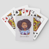 Classy en Elegant Afro Woman Pokerkaarten (Achterkant)