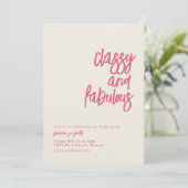Classy en Fabulous Bridal Shower Uitnodiging (Staand voorkant)