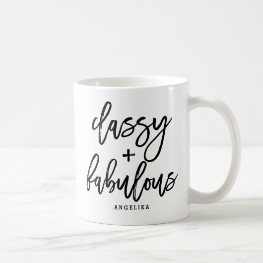 Classy en Fabulous Brush Typography Script-Mok Koffiemok (Rechts)
