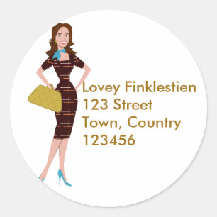 Classy en Snazzy Business Woman Ronde Sticker