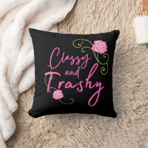 Classy en Trashy Pink Rose Kussen