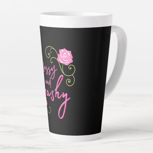 Classy en Trashy Pink Rose Latte Mok (Rechterhoek)