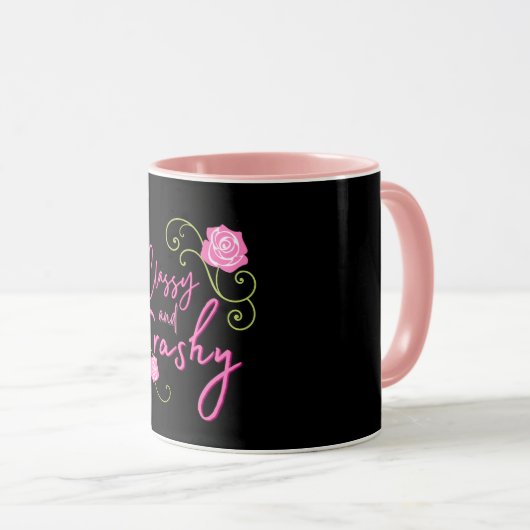 Classy en Trashy Pink Rose Mok (Voorkant rechts)