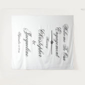 Classy Engagement Party Custom Names Chic Achtergr Wandkleed (Voorkant (horizontaal))