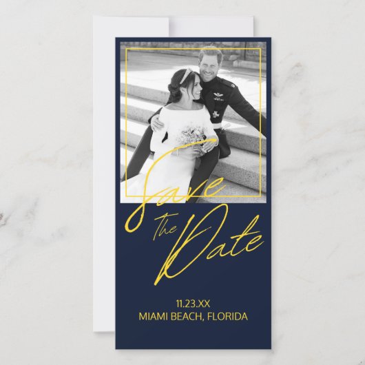 Classy Enregistrer la date Invitation Capturer not (Devant)