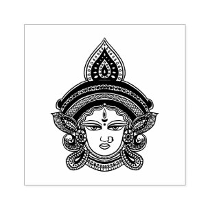 Classy etnische Durga Maa Indiase godin Rubberstempel