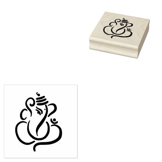 Classy etnische Ganesha | Indiase God Tekening Rubberstempel (Gestempeld)