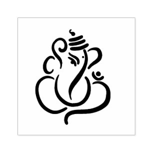 Classy etnische Ganesha   Indiase God Tekening Rubberstempel