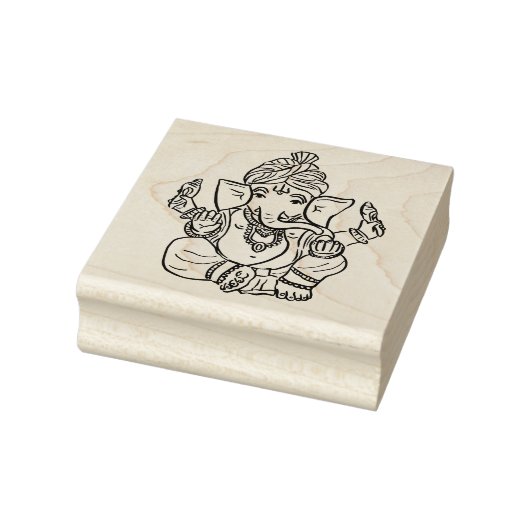 Classy etnische Ganesha | Indiase God Tekening Rubberstempel (Stempel)