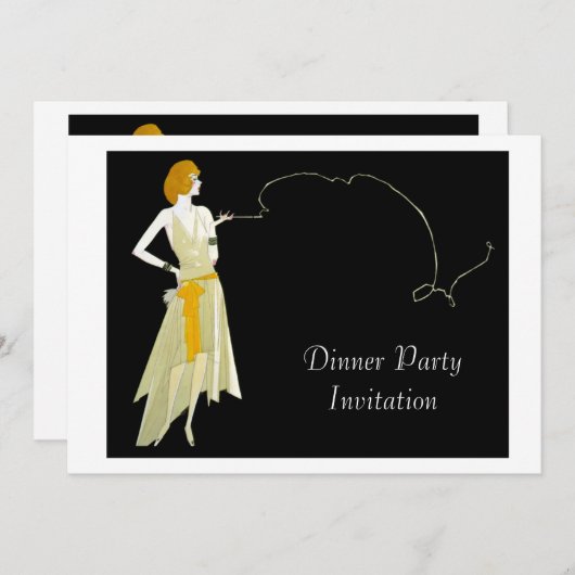 Classy Evening Inter-uitnodigingskaart Kaart (Voorkant / Achterkant)
