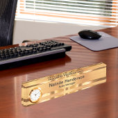 Classy Executive Gift Gold Tone Naambordje
