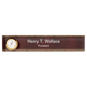 Classy Executive Gift Idee met klok Naambordje