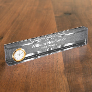 Classy Executive Gift Silver Tone Desk Name Bord Naambordje