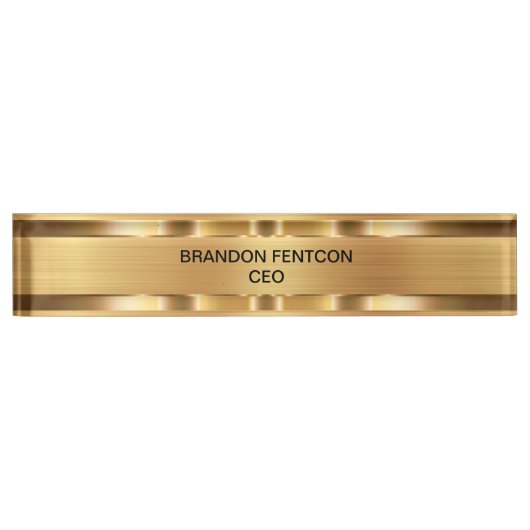 Classy Executive Nom Cadeau Plaque Monogramme (Devant)