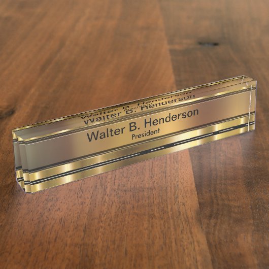 Classy Executive Nom du cadeau Plaque (Taille)