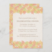 Classy Fall laat Thanksgiving-invitaties achter Kaart (Voorkant / Achterkant)