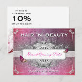 Classy Fancy Flourish Salon Vente Carte postale (Devant / Derrière)