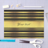 Classy Faux Gold Foil en Black Stripes Tissuepapier (Craft)