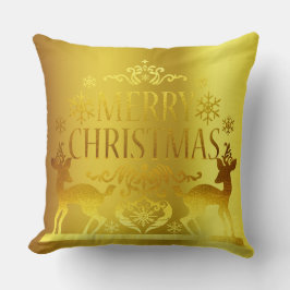 Classy Faux Gold Merry-kerst Kussen