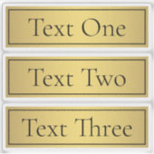 Classy Faux Gold met zwarte tekst Sticker (Voorkant)