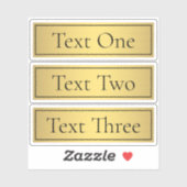 Classy Faux Gold met zwarte tekst Sticker (Vel)