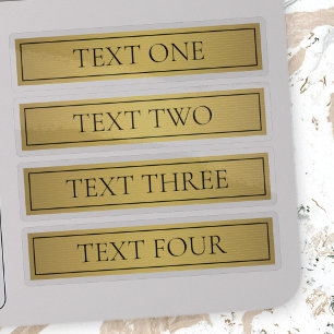 Classy Faux Gold met zwarte tekst Sticker