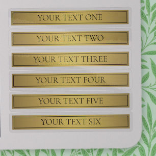 Classy Faux Gold met zwarte tekst Sticker