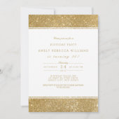 Classy Faux Gold Parties scintillant Invitation An (Devant)