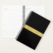 Classy Faux Gold Stripe & Black Arrière - plan ou  (Devant avec enveloppe)