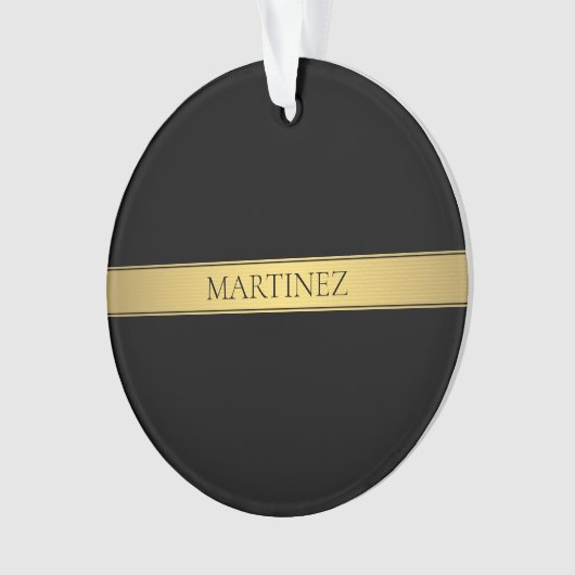 Classy Faux Gold Stripe & Black Arrière - plan ou  (devant)