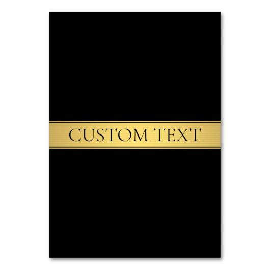 Classy Faux Gold Stripe & Black Background of DIY Kaart (Voorkant)