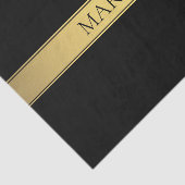 Classy Faux Gold Stripe & Black Background of DIY Tissuepapier (Detail)