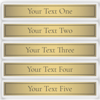 Classy Faux Gold v2 met zwarte tekst Sticker