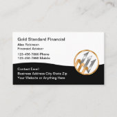Classy Financial Advisor Logo Visitekaartjes (Voorkant)