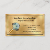 Classy Fingerprint Private Investigation Visitekaartje (Voorkant)