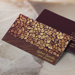 Classy Firewood Civil Engineer Visitekaartje