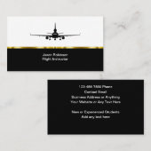 Classy Flight Instructor Visitekaartjes (Voorkant / Achterkant)