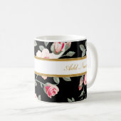 Classy Flora Monogram Coffee Mugs Koffiemok (Voorkant rechts)